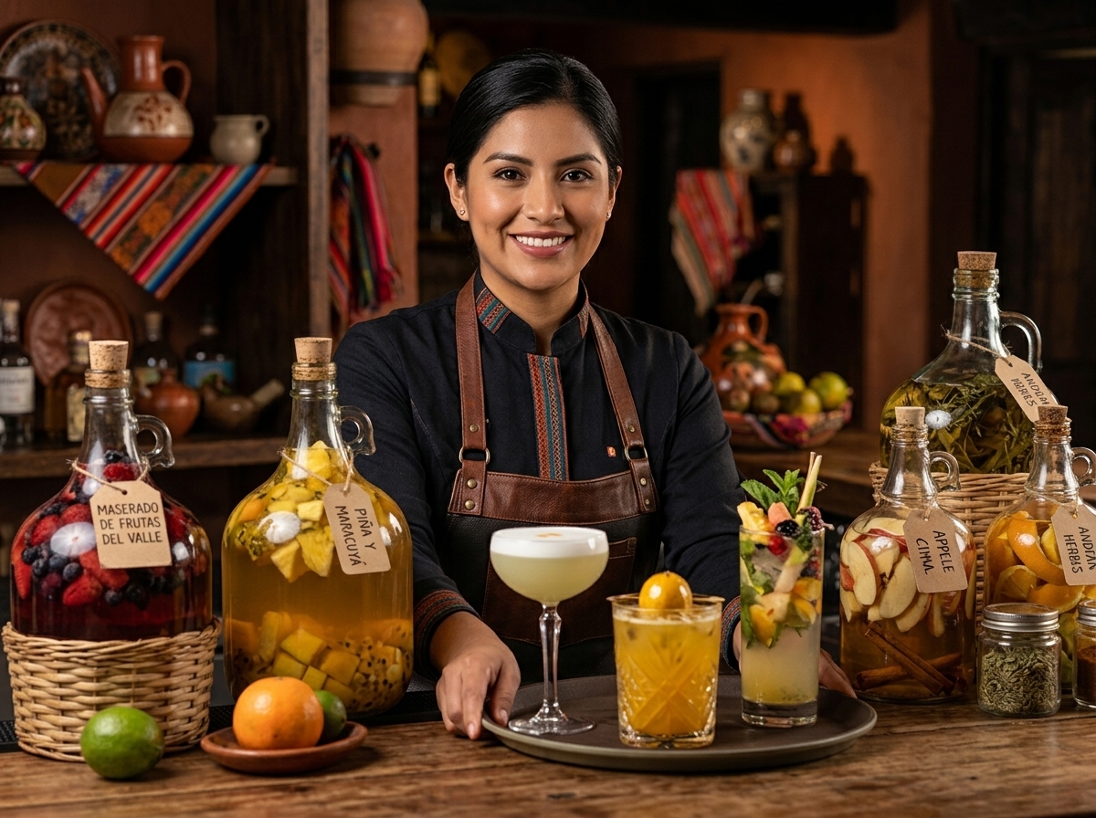 Cocteleria colorida y margarita